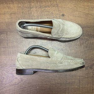 Mens Allen Edmonds Cavanaugh Suede Leather Slip-On Penny Loafers Size 9 D EUC